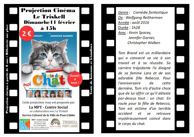 flyer cinéma ma vie de chat