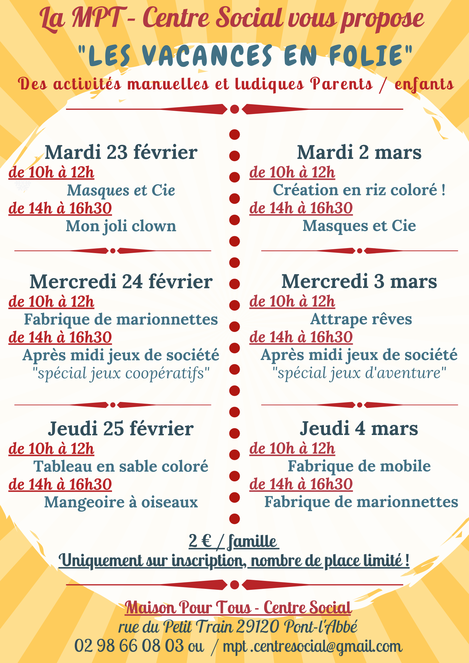 Affiche les VACANCES en folie(2)